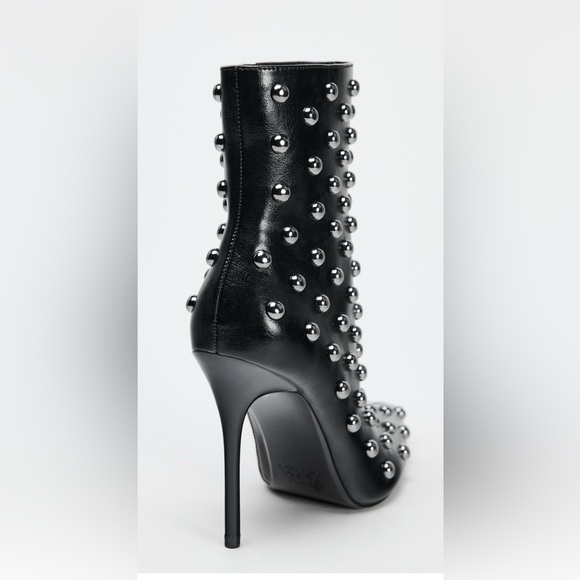 Zara Metal Appliqué stiletto heel booties - Picture 6 of 7